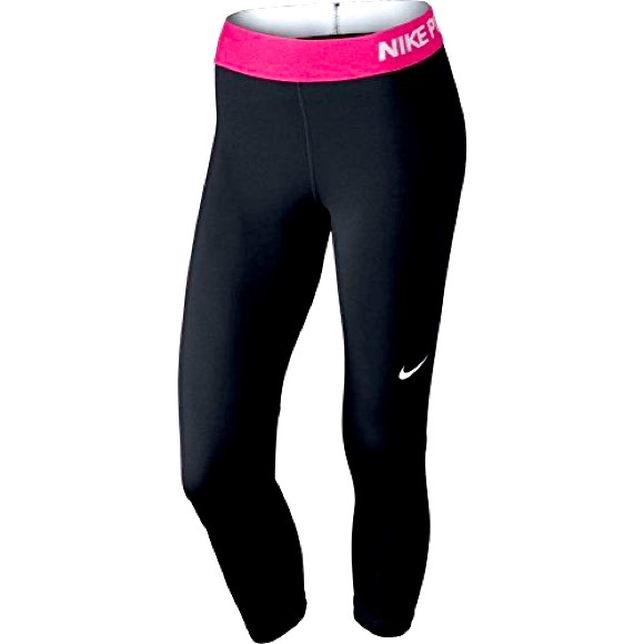 HOST PICK π₯³ποΈπ NIKE Pro Training Capris, Black/Vivid Pink - Picture 6 of 9